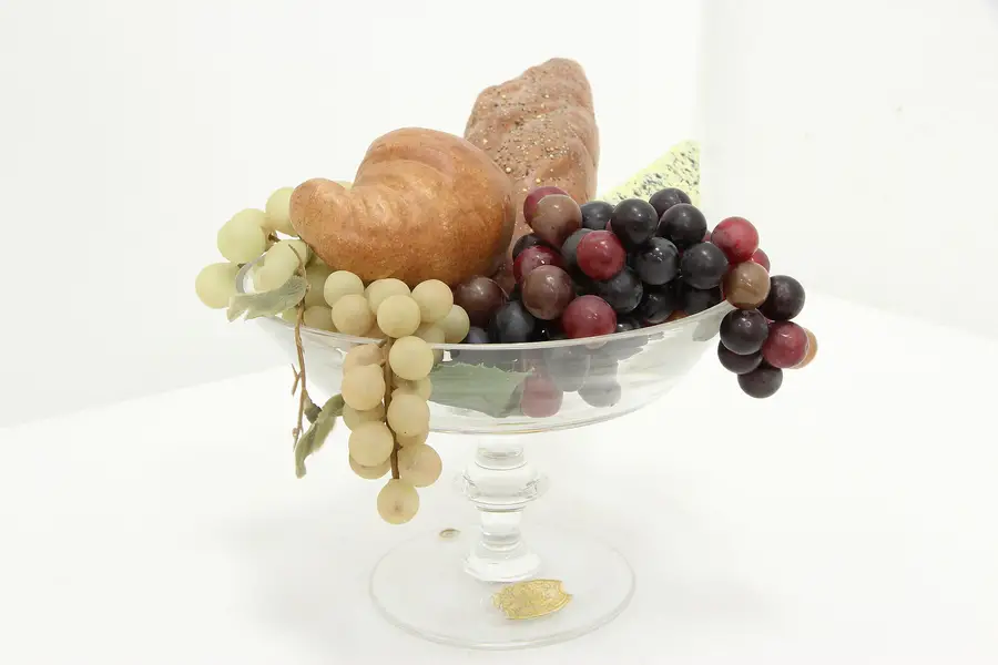 Photo of Belgian Vintage Crystal Centerpiece Bowl, Val St. Lambert