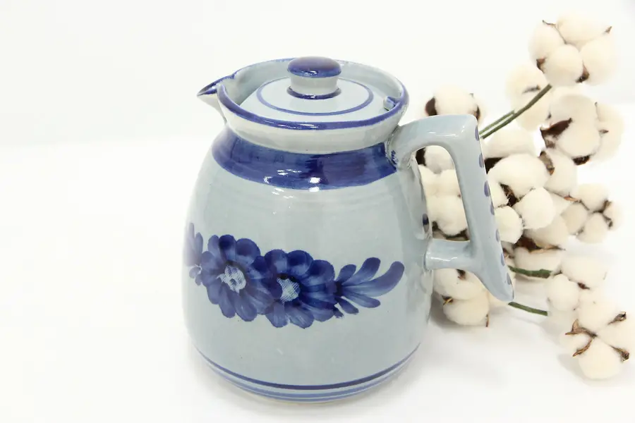 Photo of Farmhouse Vintage Hand Painted Pottery Pitcher or Jug