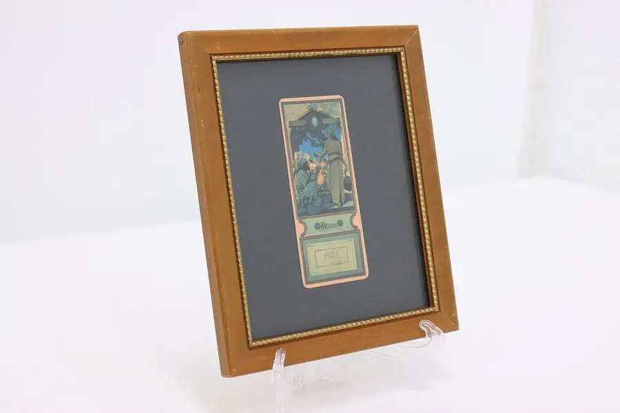 Photo of Art Deco Lamp Seller Vintage Art Print, Maxfield Parrish 7"