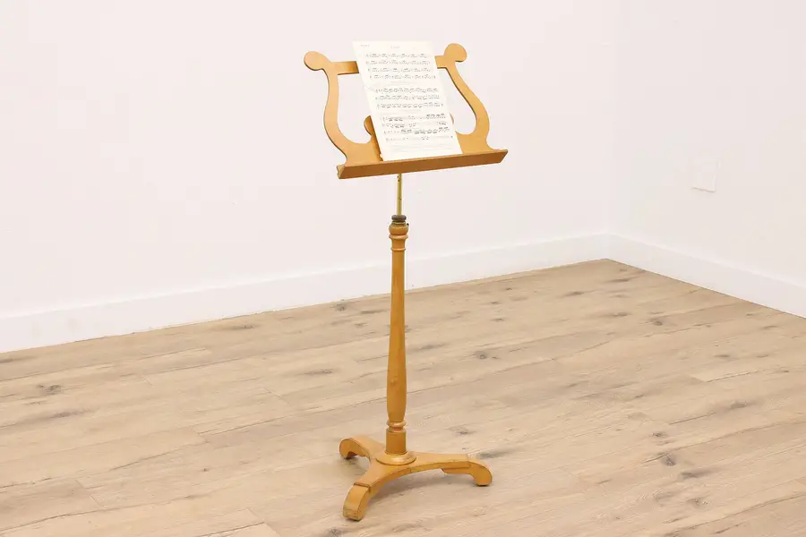 Photo of Lyre Antique Adjustable Curly Maple & Brass Music Stand