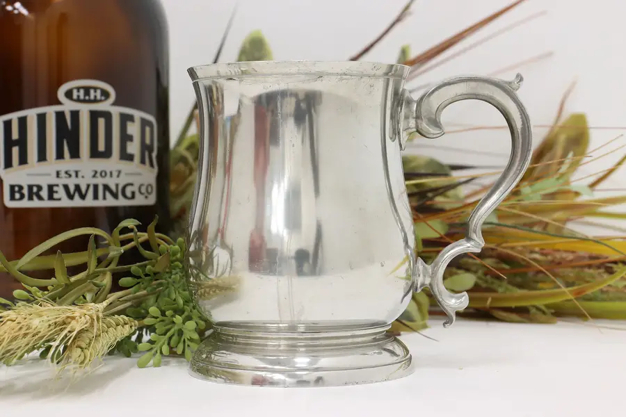 Photo of Farmhouse Vintage Pewter Beer Stein or Mug, Williamsburg