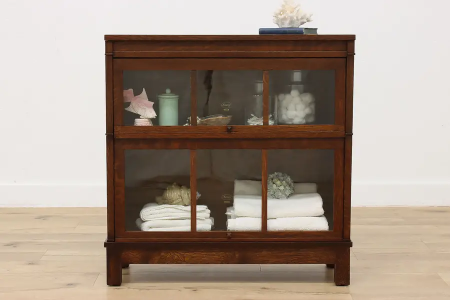 Photo of Arts & Crafts Mission Oak Stacking Bookcase Display, Macey