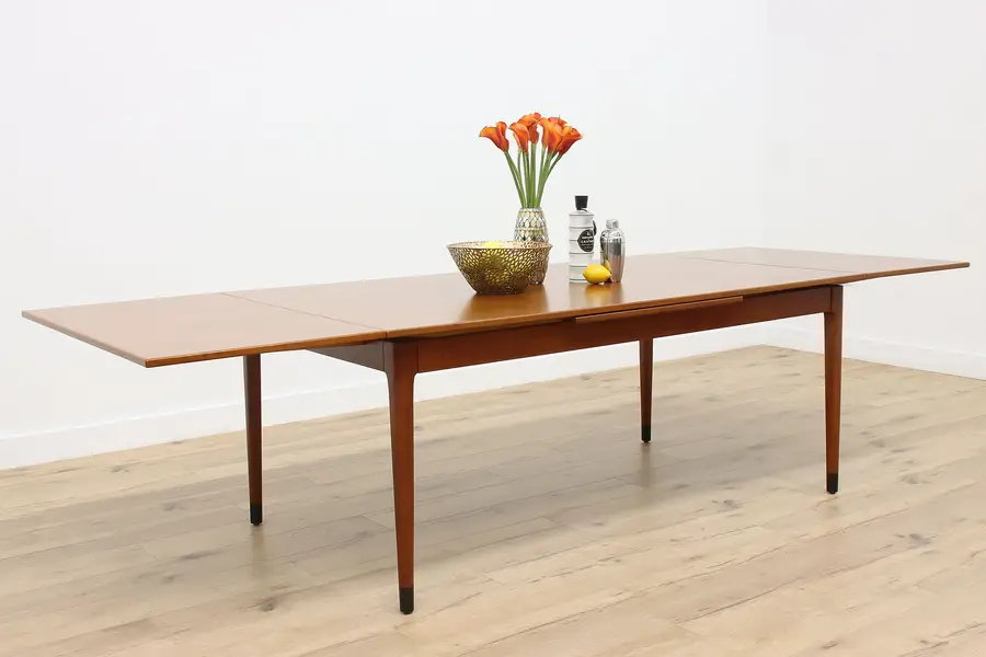 Photo of Midcentury Modern Vintage Danish Teak Dining Table, 2 Leaves