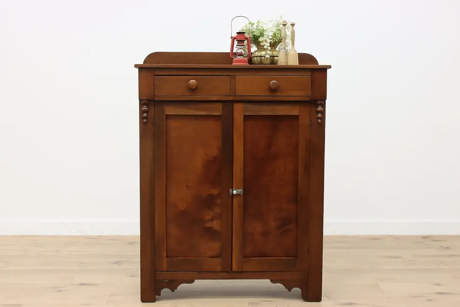 Photo of Farmhouse Antique Kitchen Pantry Cabinet Jelly Cupboard