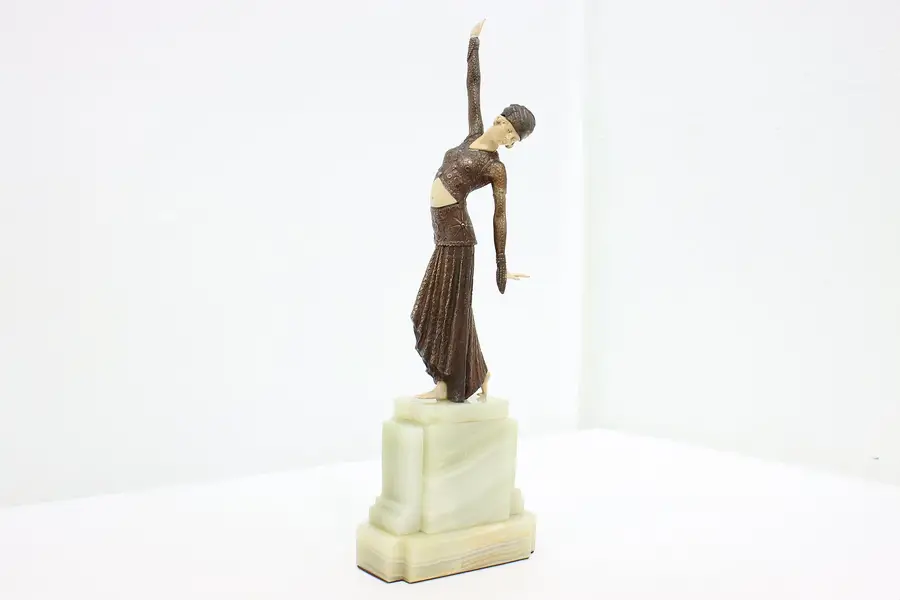 Photo of Art Deco Vintage Bronze Dancer Sculpture after Chiparus