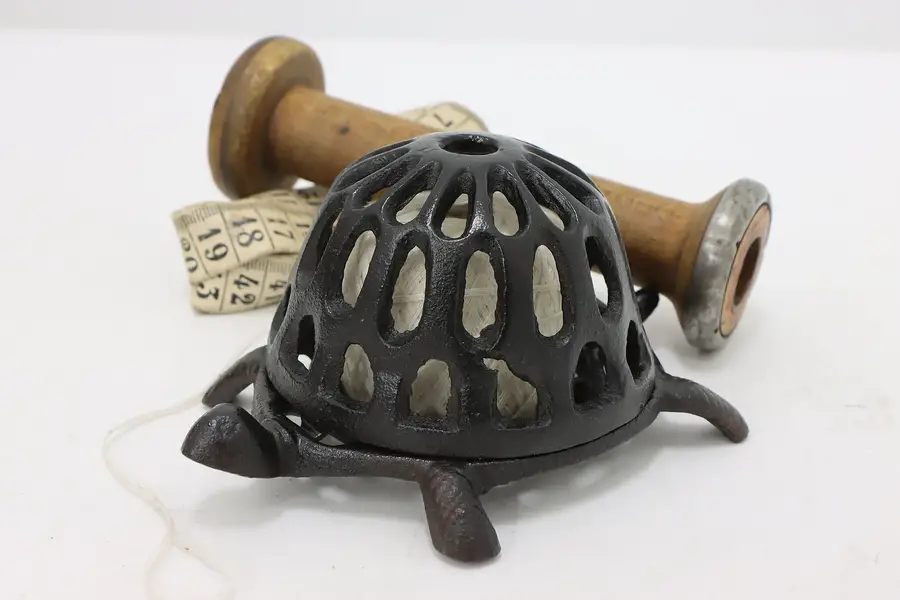 Photo of Victorian Antique Cast Iron Turtle String or Yarn Holder