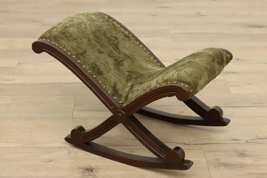 Photo of Victorian Eastlake Antique Walnut Rocking Gout Footstool