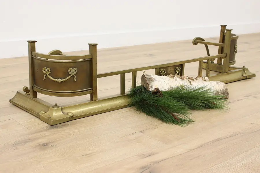 Photo of Craftsman Antique Brass Arts, Crafts Fireplace Hearth Fender