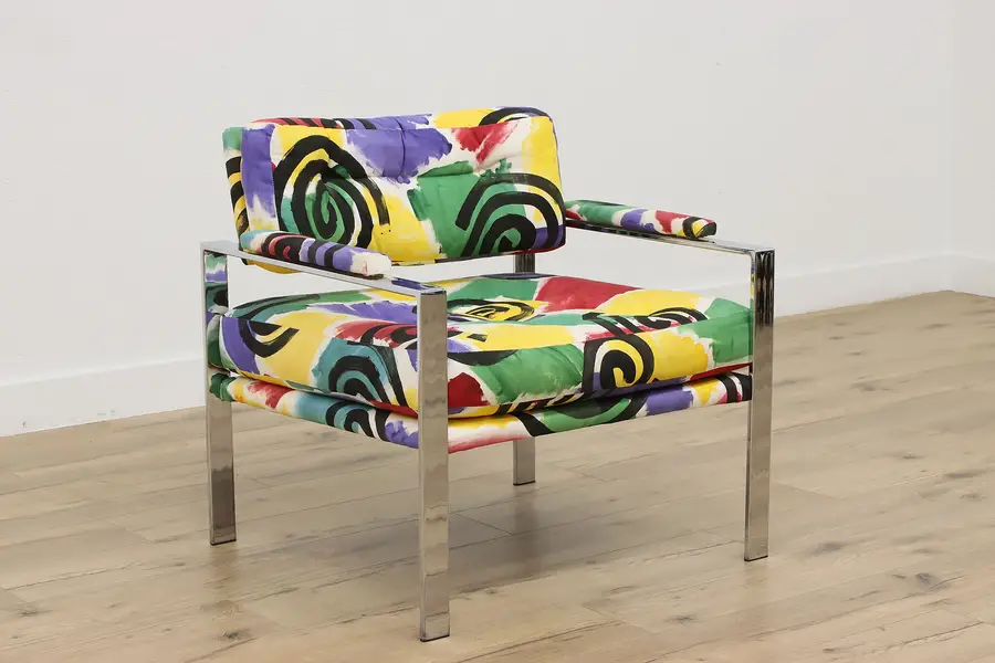 Photo of Midcentury Modern 60s Vintage Chrome Library or Lounge Chair