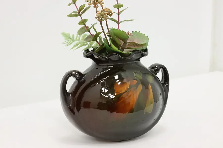 Photo of Louwelsa Antique Glazed Hand Painted Pottery Vase, Weller