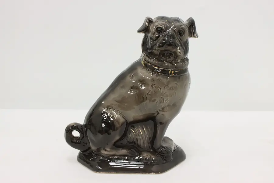 Photo of Victorian Antique Hand Painted China Pug Dog Sculpture