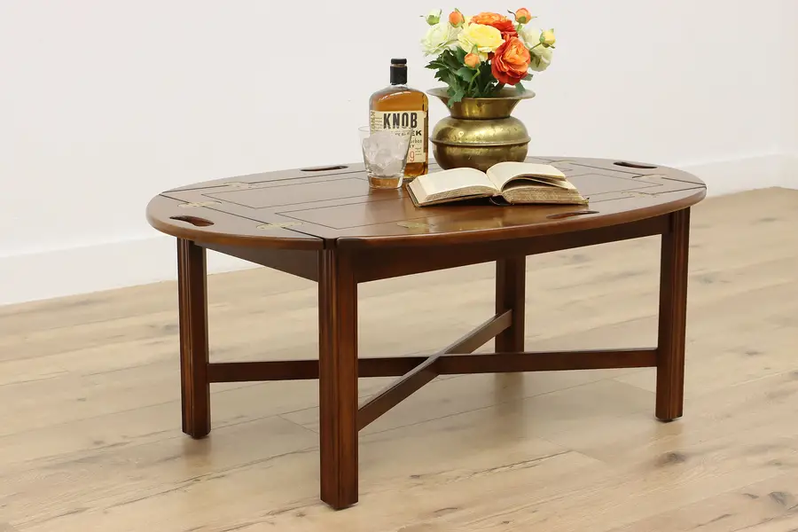 Photo of Traditional Vintage Butler Coffee Table, Flip Sides, Drexel
