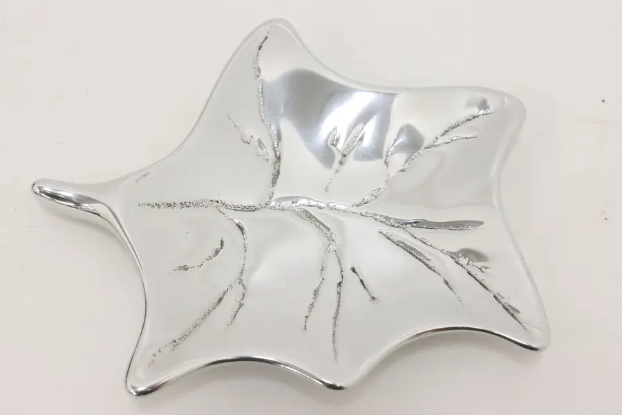 Photo of Hoselton Vintage Cast Aluminum Leaf Key or Jewelry Dish