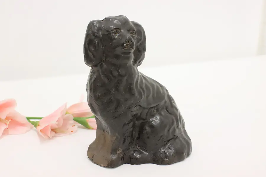 Photo of Farmhouse Antique Glazed Ceramic Spaniel Dog Sculpture