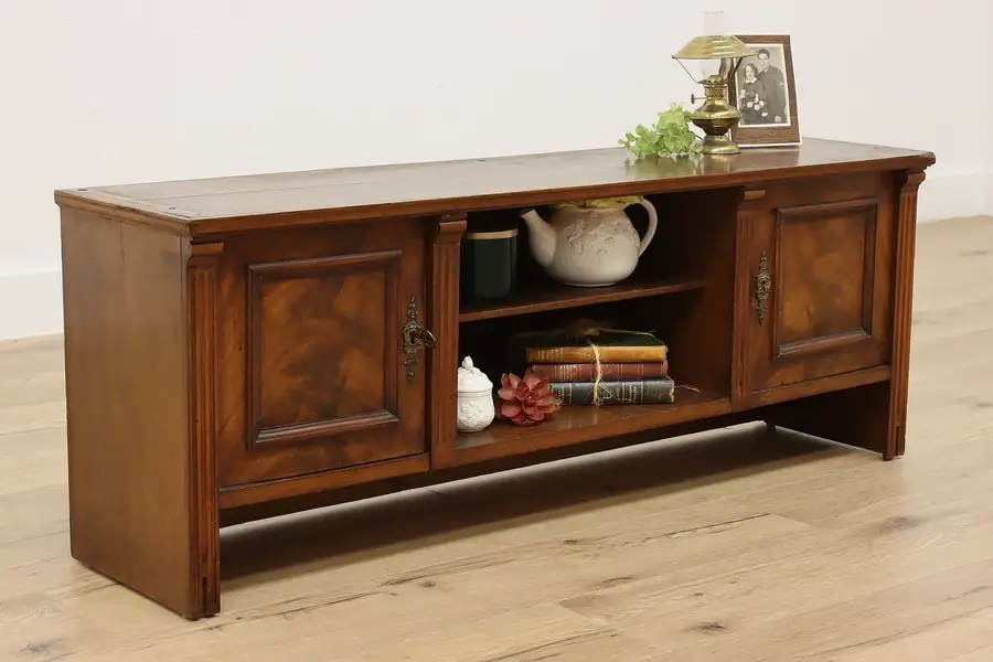 Photo of Victorian Antique Carved Mahogany TV Console or Hall Bench