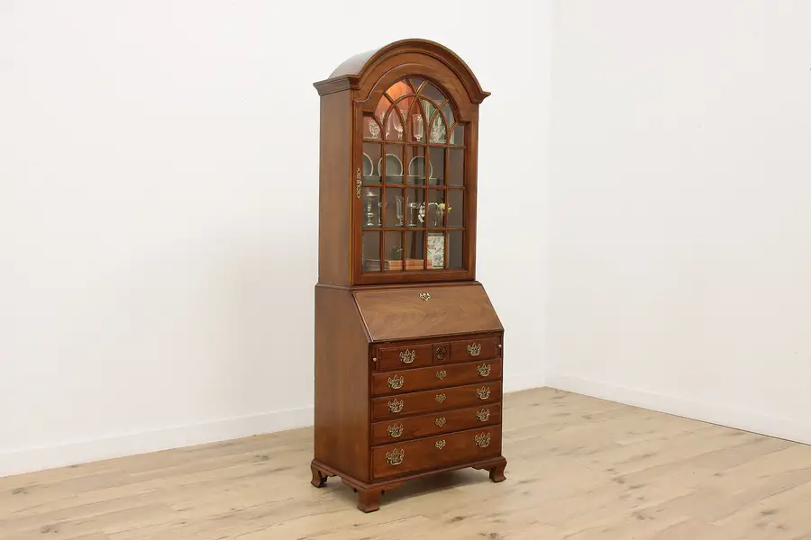 Photo of Georgian Design Vintage Secretary Desk Bookcase Thomasville