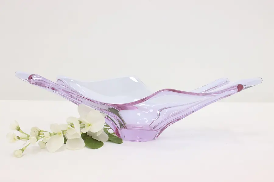 Photo of Murano Venetian Italian Purple Glass Centerpiece Sculpture