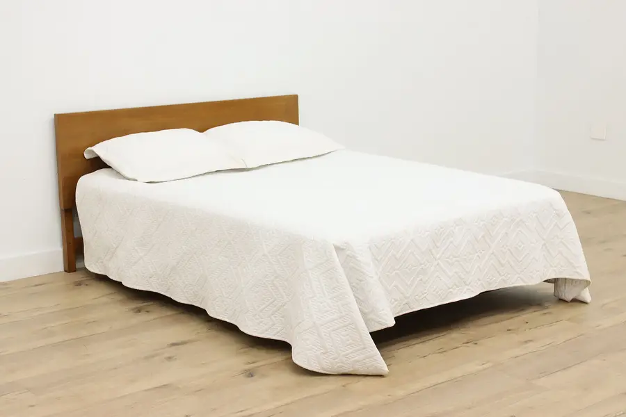 Photo of Midcentury Modern 60s Vintage Queen Size Mahogany Headboard