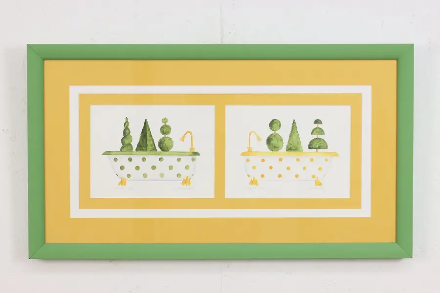 Photo of Plants in Tubs Vintage Original Prints, Oltman 25"