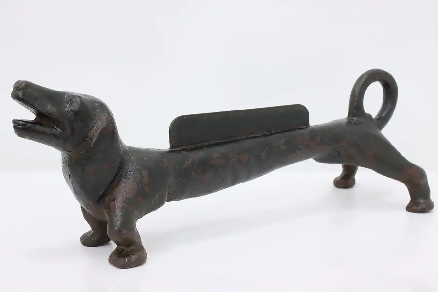 Photo of Farmhouse Vintage Cast Iron Dog Door Stop & Boot Scraper