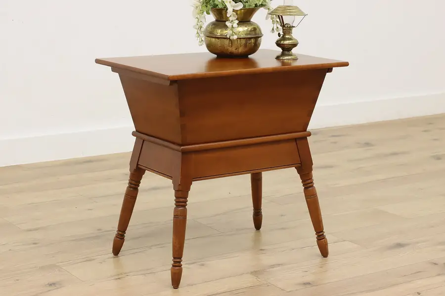 Photo of Farmhouse Vintage Maple Dough Box Side Table, Willett
