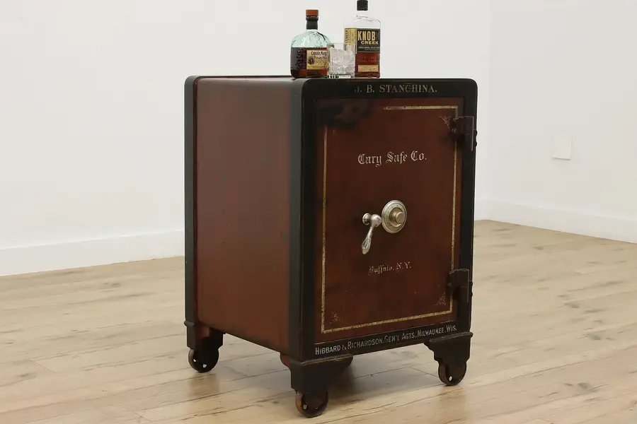 Photo of Victorian Antique Painted Iron Combination Lock Safe, Cary