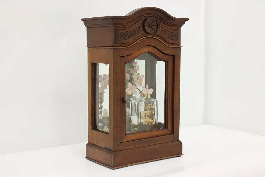 Photo of Victorian Antique Mahogany Wall or Tabletop Curio Cabinet