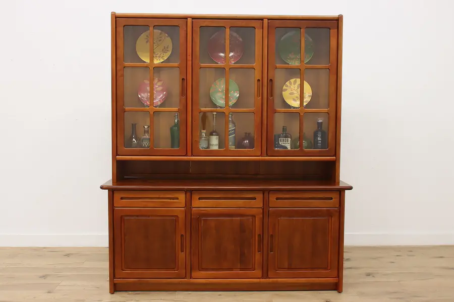 Photo of Danish Midcentury Modern Design Cherry China Display Cabinet