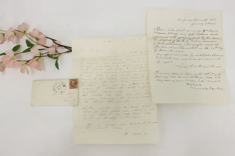 Photo of Pair of Antique American Civil War Letters