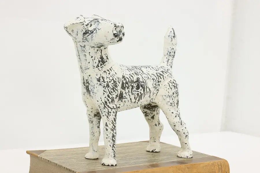 Photo of Farmhouse Antique Iron Jack Russell Terrier Dog Door Stop