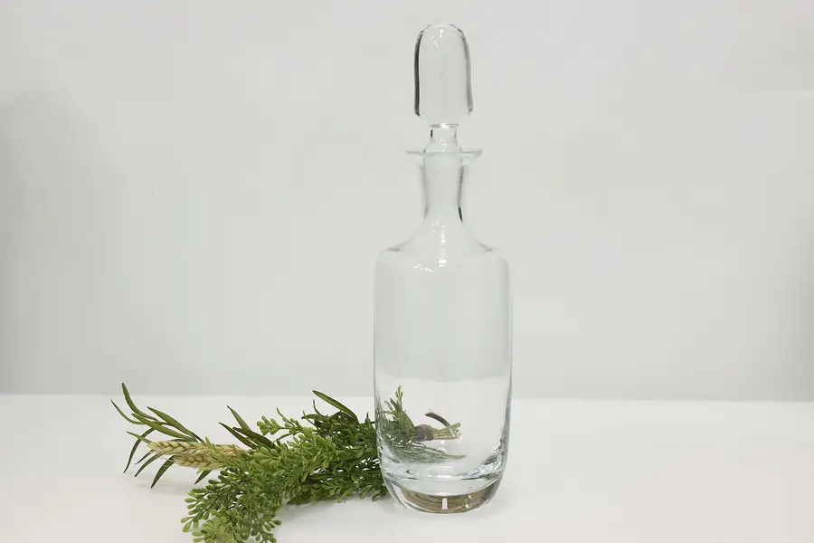 Photo of Traditional Vintage Clear Glass Liquor Decanter & Stopper