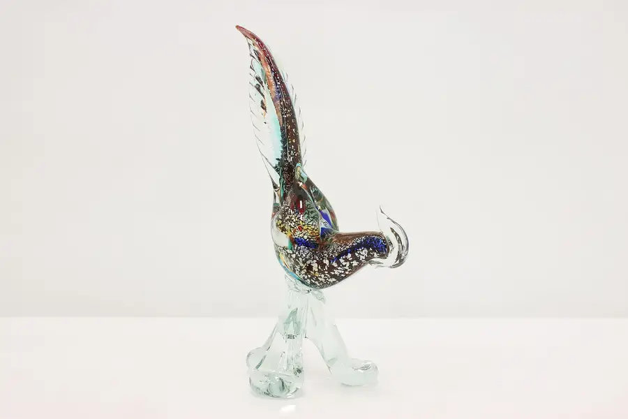 Photo of Murano Art Glass Vintage Pheasant Bird Italian Sculpture