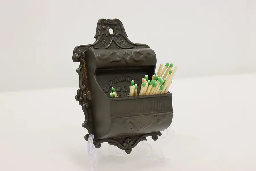 Photo of Victorian Antique 1870 Cast Iron Wall Match Holder Parker