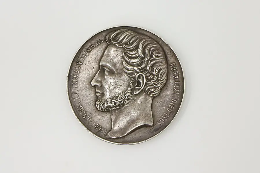 Photo of Stonewall Jackson Confederate Civil War 1864 Silver Medal