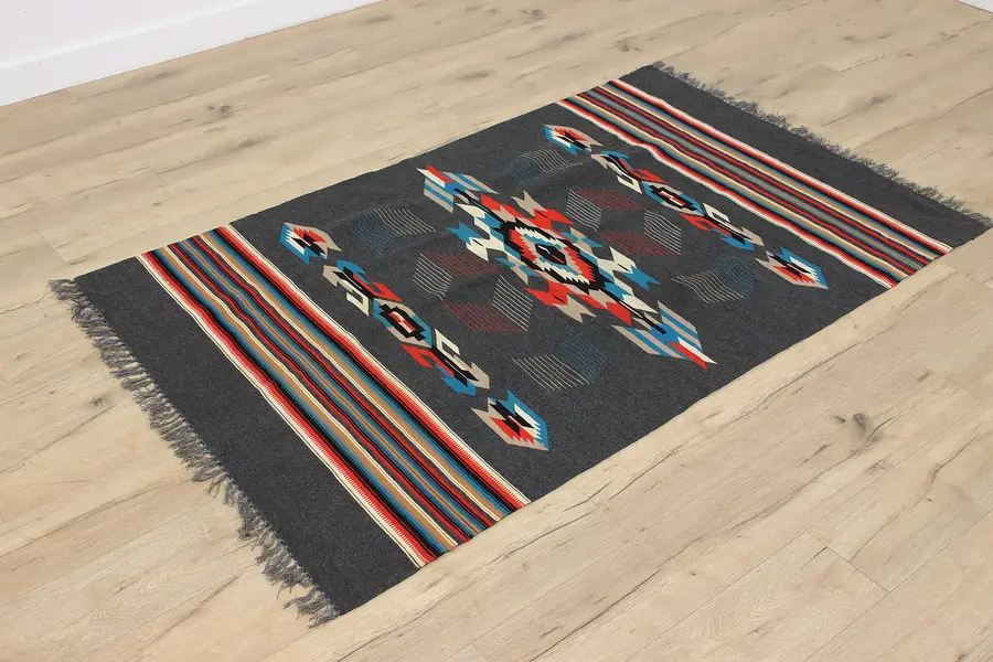 Photo of Chimayo Design Southwest Vintage Woven Wool Blanket