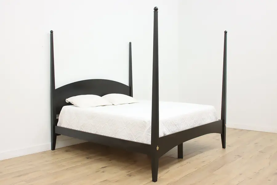 Photo of Traditional Vintage Ebonized King Size Poster Bed