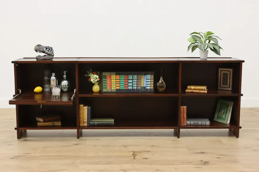 Photo of Midcentury Modern Vintage Bookcase, TV Console or Bar, Reens