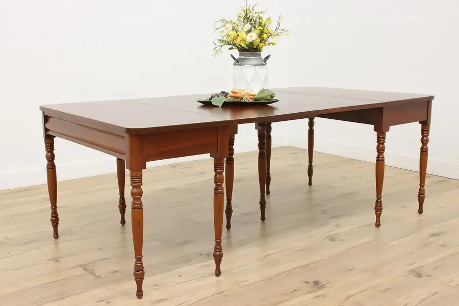 Photo of Sheraton Antique Cherry 1825 Consoles join to Dining Table
