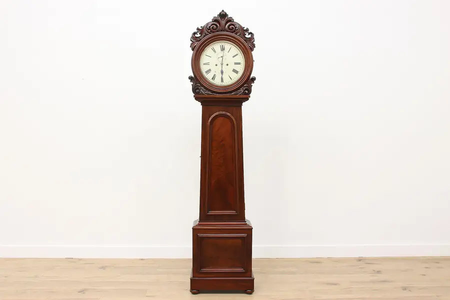 Photo of Scottish Antique Mahogany Grandfather Tall Clock Breckenridge