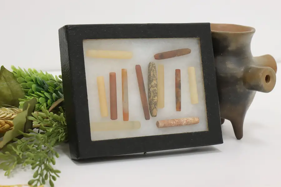 Photo of Indigenous Antique Stone Artifacts Collection in Case