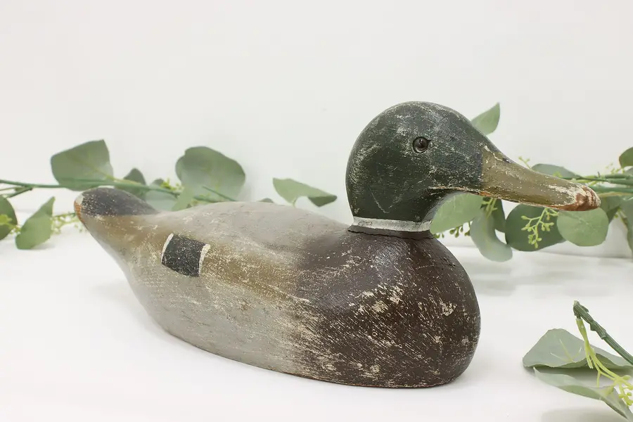 Photo of Farmhouse Antique Painted Mallard Duck Decoy Sculpture