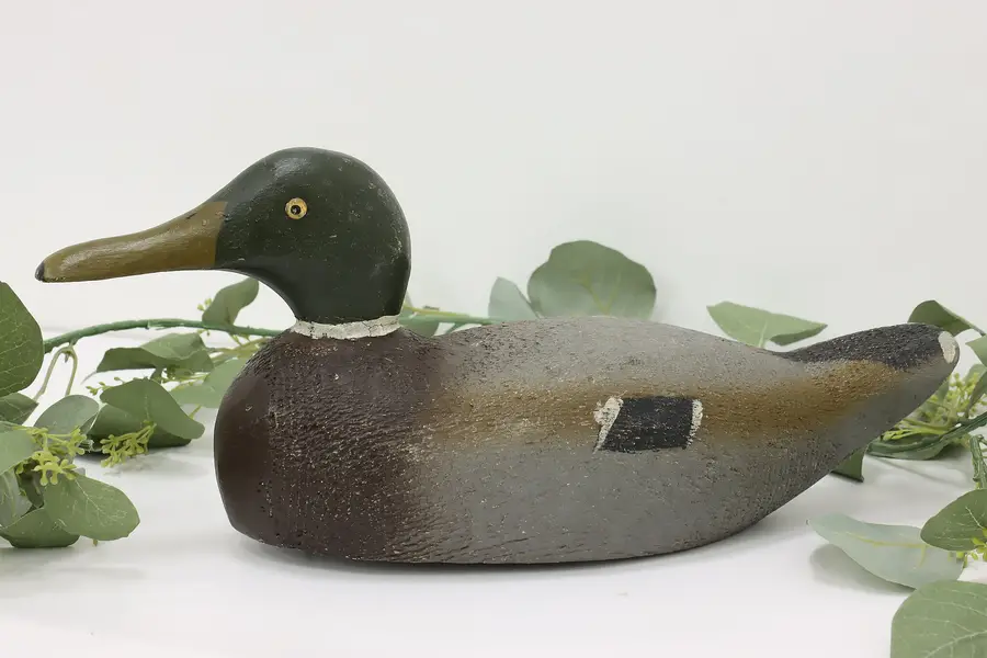 Photo of Farmhouse Antique Painted Duck Decoy Sculpture