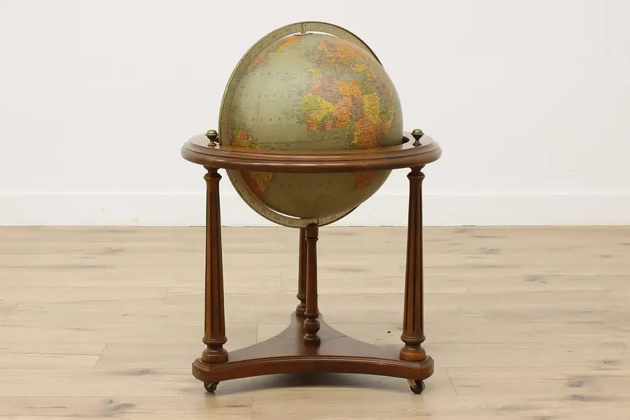 Photo of Replogle Vintage Library or Office 16" Globe & Cherry Base