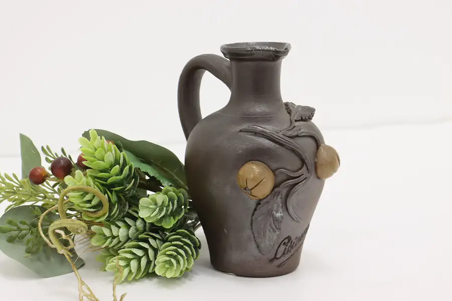 Photo of French Vintage Pottery Cider or Wine Jug or Vase, Lisieux