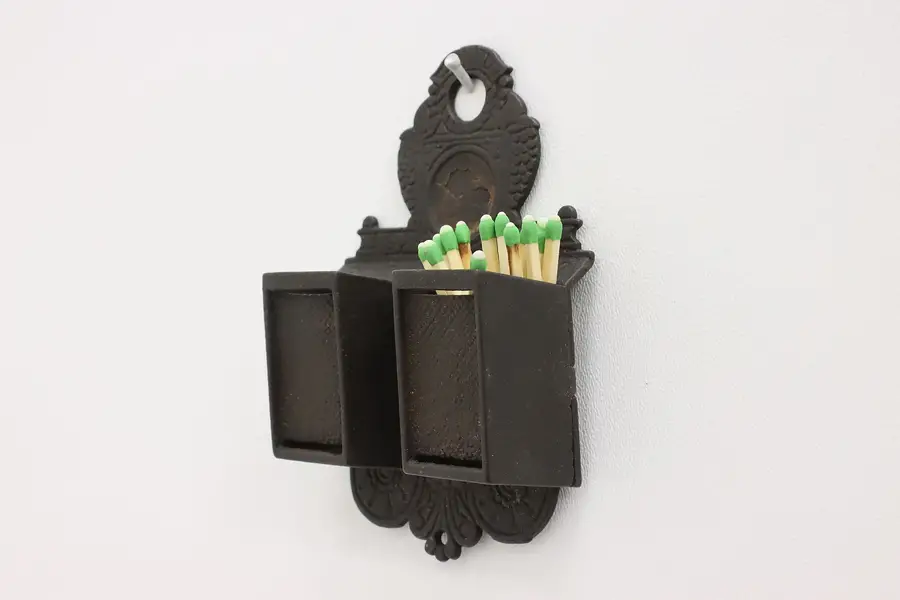 Photo of Victorian Antique Cast Iron Double Wall Match Holder