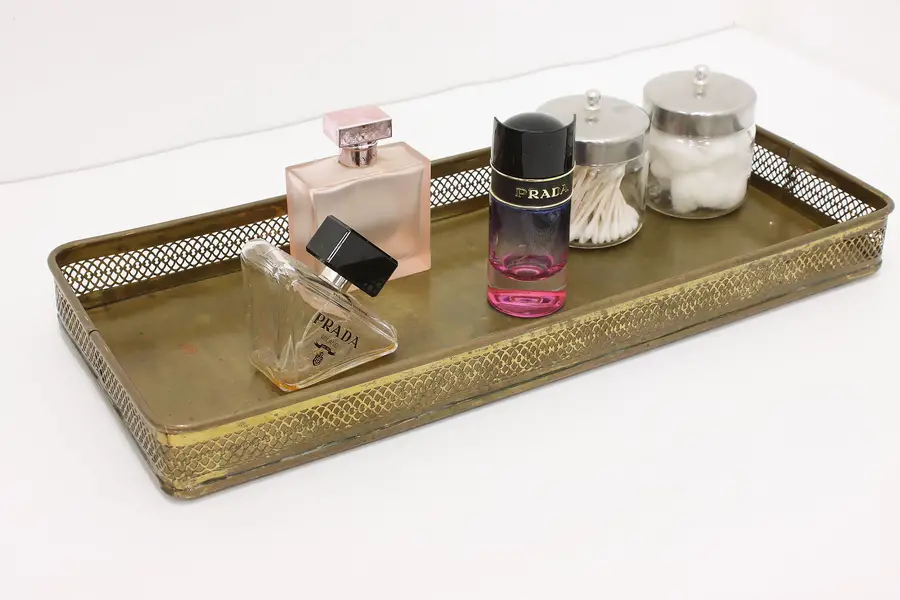 Photo of Traditional Antique Brass Bath Boudoir or Dresser Tray