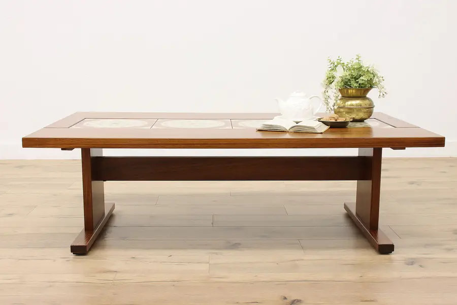 Photo of Midcentury Modern Vintage Rosewood & Tile Top Coffee Table