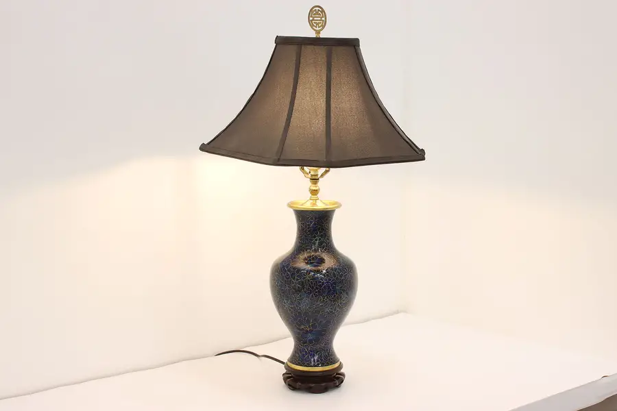 Photo of Chinese Traditional Cloisonne Inlaid Enamel Lamp