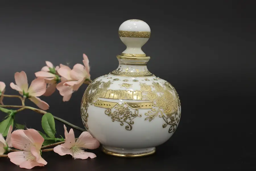 Photo of Nippon Antique Hand Painted China Perfume Bottle, Noritake