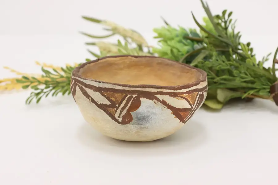 Photo of Native American Antique Painted Pottery Chili Bowl